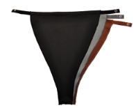 (181) Snappy Cami, Set of 3 NO LACE [Black - Gray - Brown] Original Classic. 