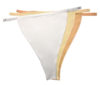  (211) Snappy Cami, Set of 3 NO LACE [White - Creme - Nude] Neutral Solid 